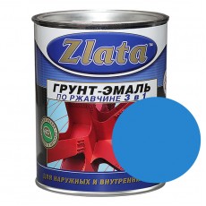 Грунт-эмаль по ржавчине голубая 0,7 кг "ZLATA"